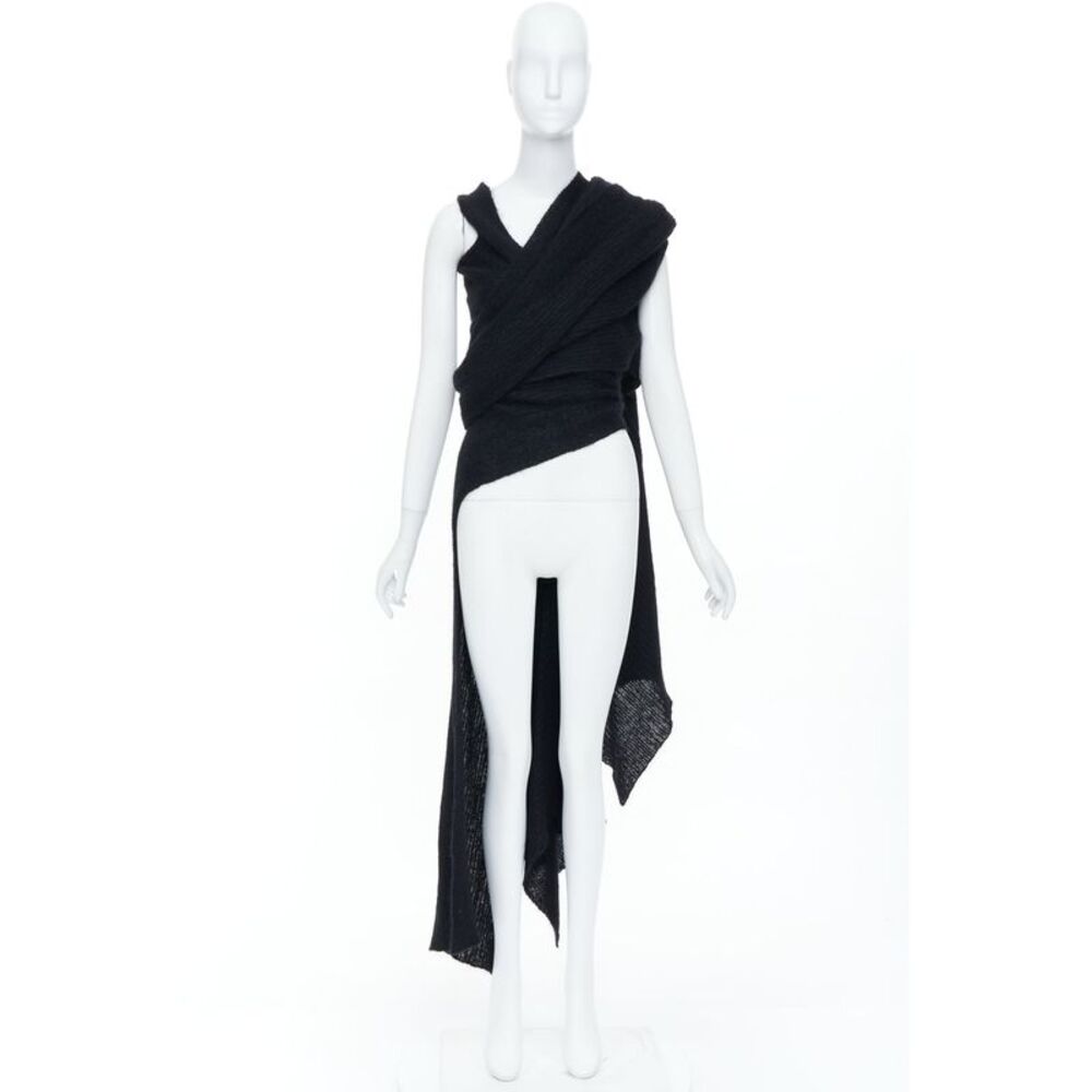 Yohji Yamamoto Black Wrap Cardigan Sweater - Picture 9 of 9